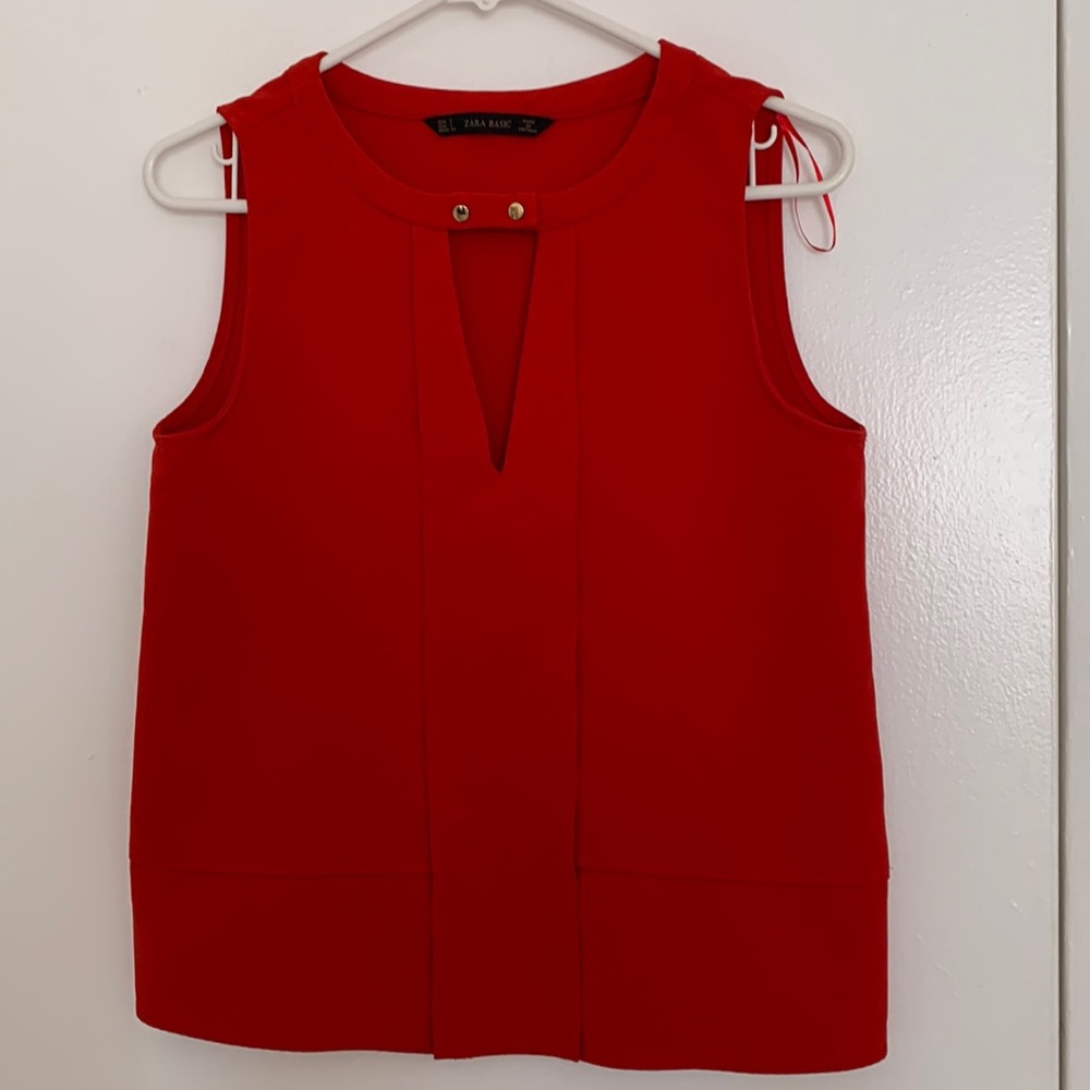 Zara Basic Red Blouse